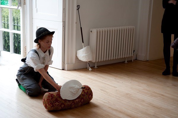 Performance views, Louise Ahl (Ultimate Dancer) in Franz West: Mostly West, Inverleith House, Royal Botanic Garden Edinburgh, 2013. Images by Kat Gollock, courtesy of Louise Ahl, Edinburgh Art Festival Detours and Inverleith House.