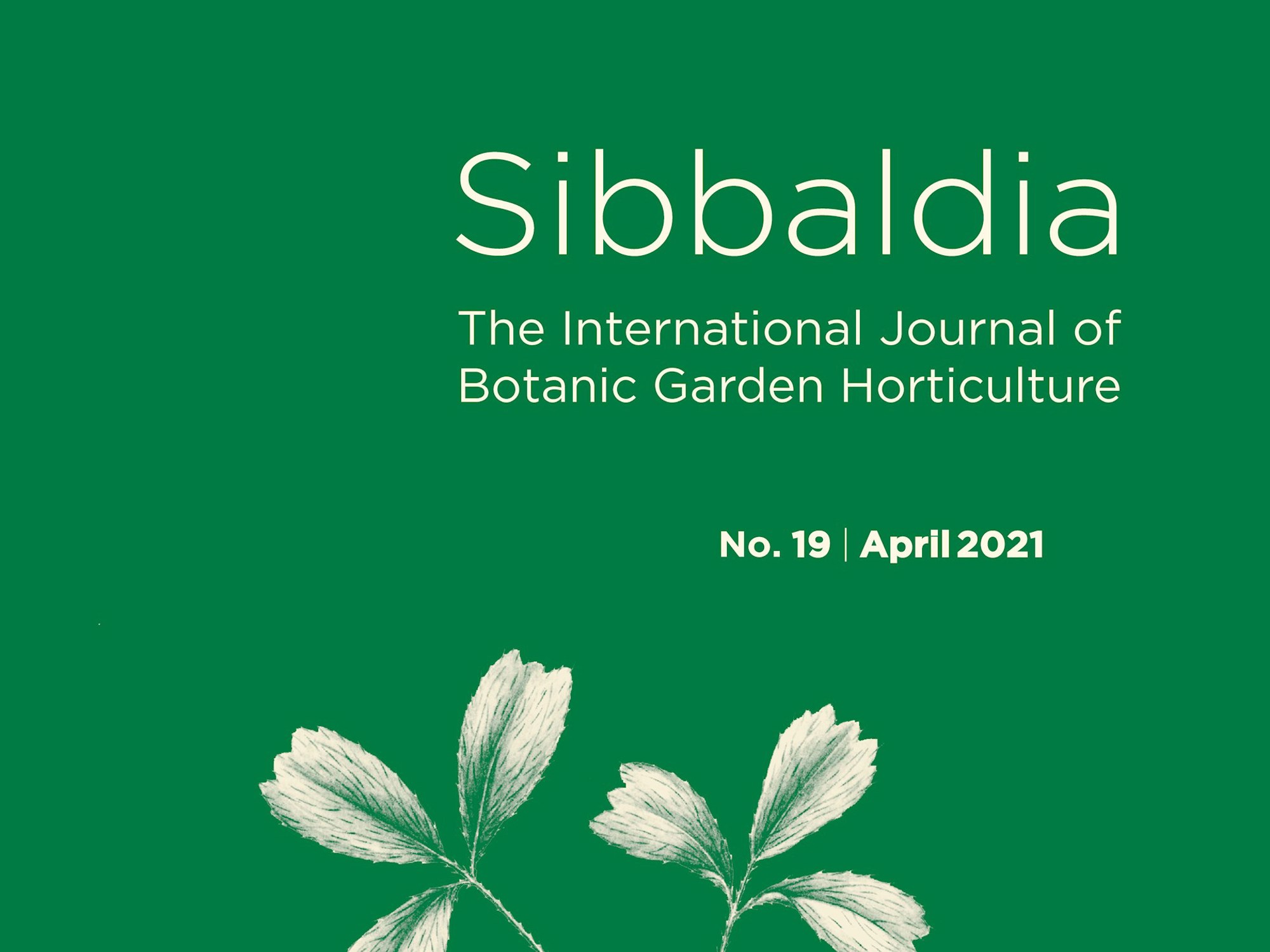 Cover image Sibbaldia journal